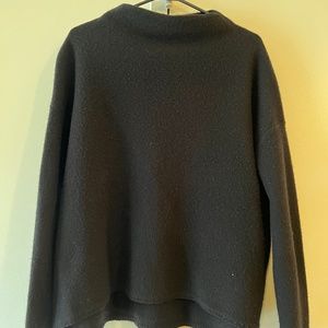 Vince Black Plush Cashmere Funnel Neck Sweater